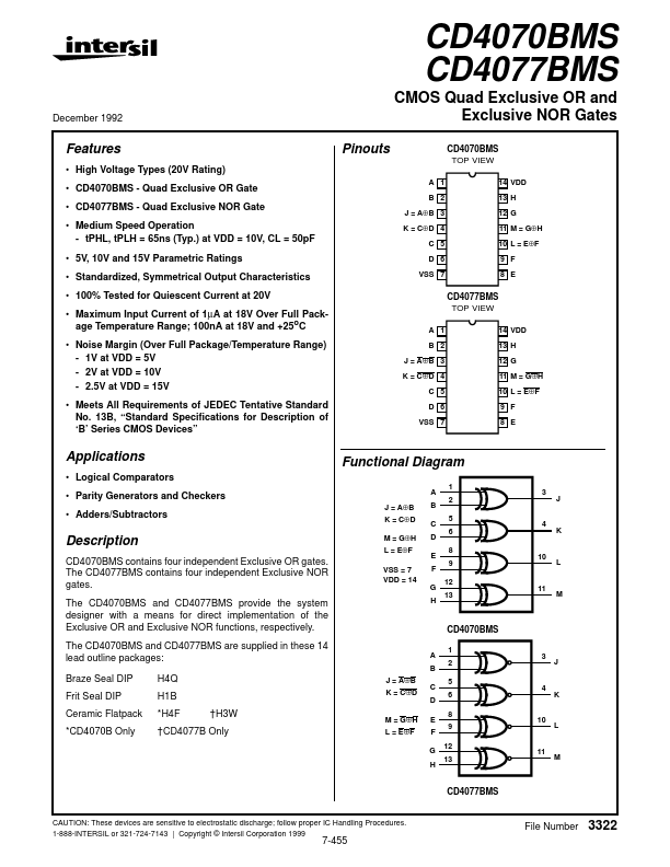 CD4070BMS