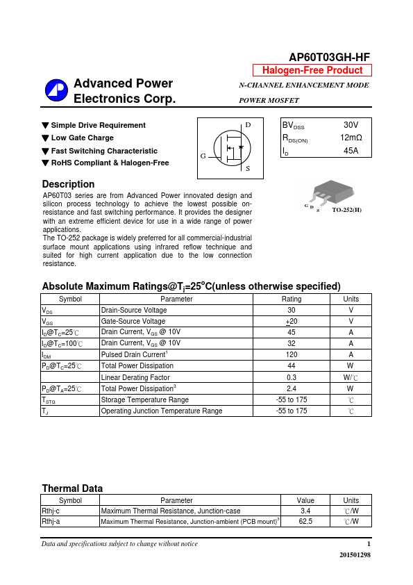 AP60T03GH-HF