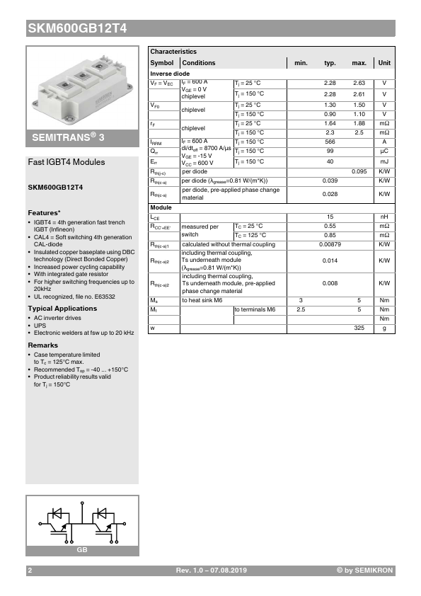 SKM600GB12T4