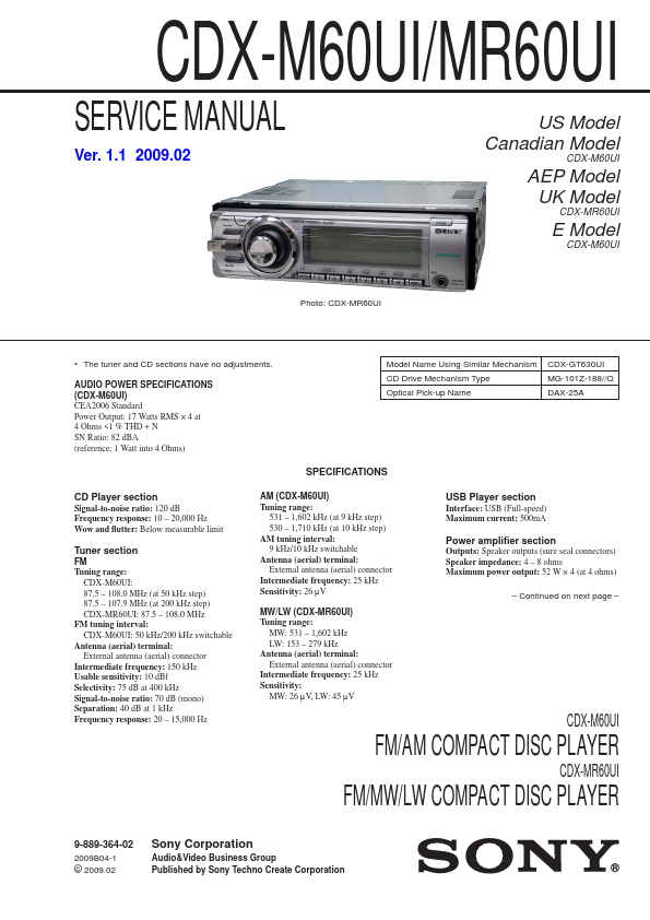 CDX-M60UI