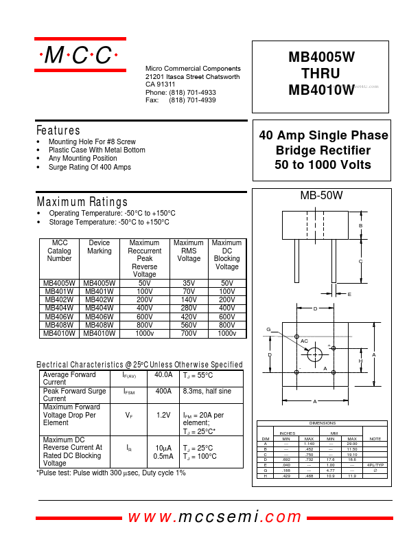 MB401W