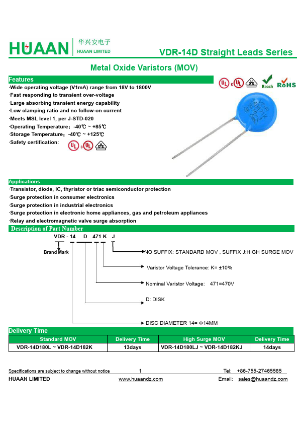 VDR-14D470K