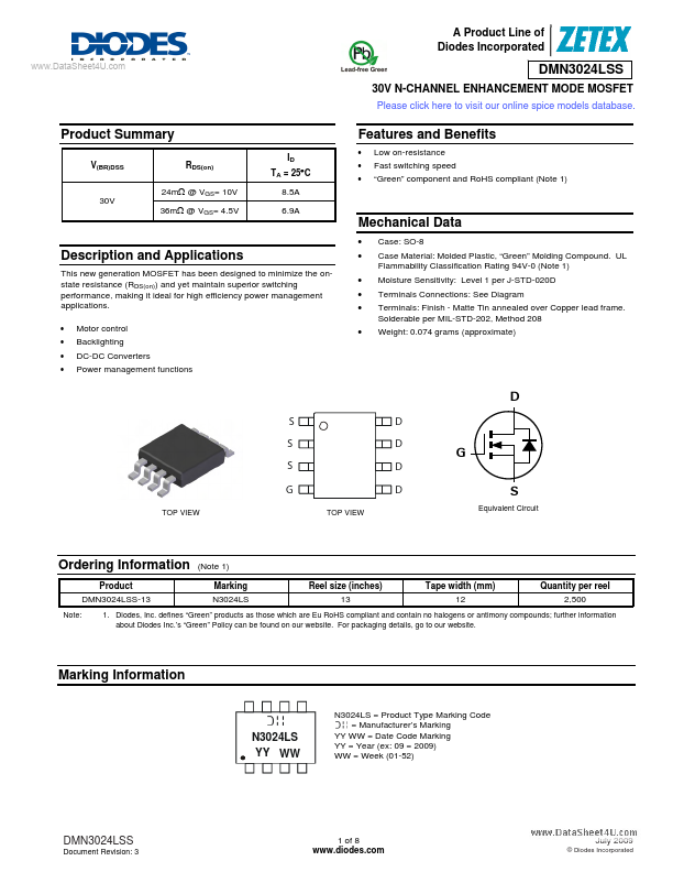 DMN3024LSS