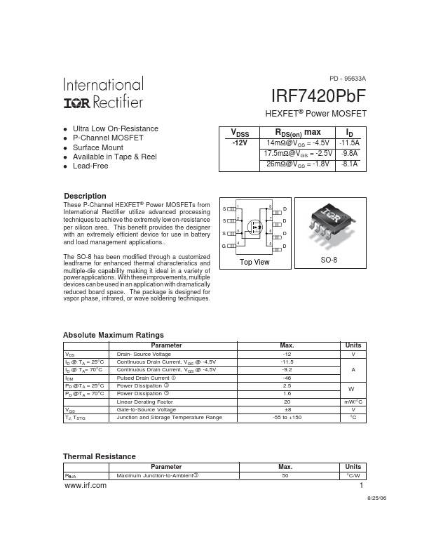 IRF7420PbF