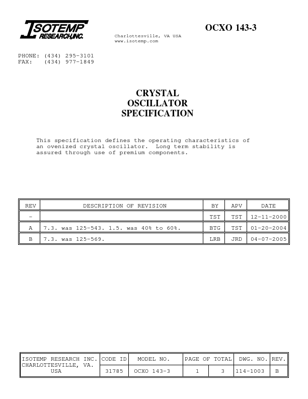 OCXO143-3