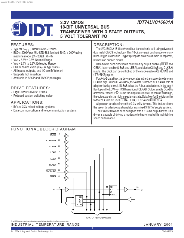 IDT74LVC16601A