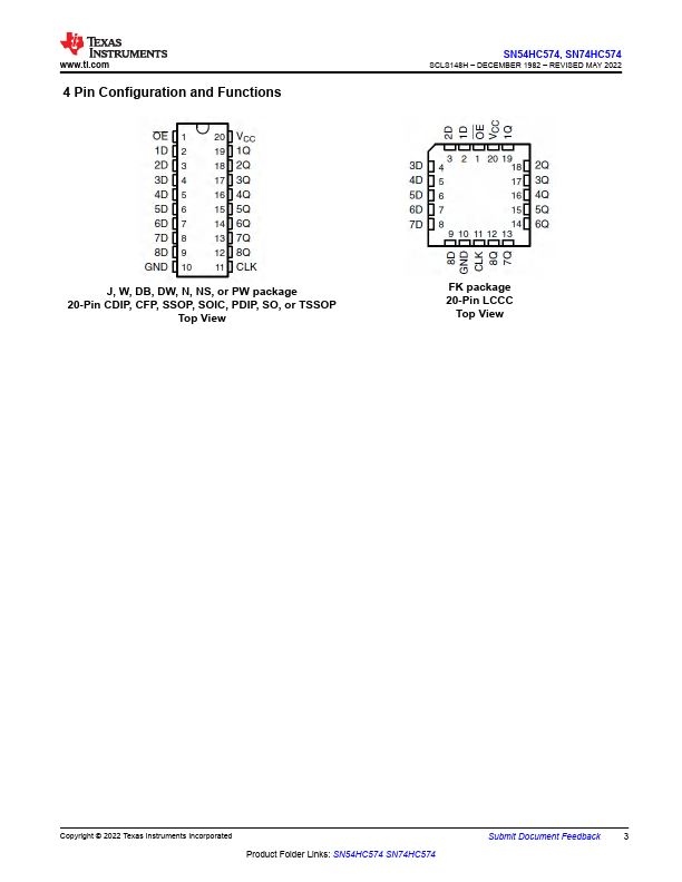 SN54HC574J