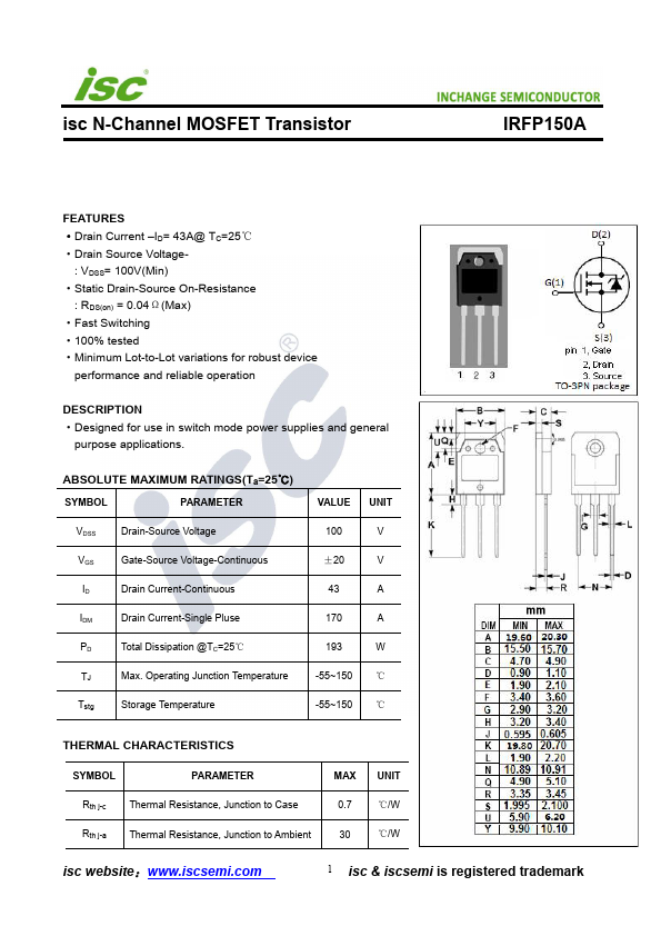 IRFP150A