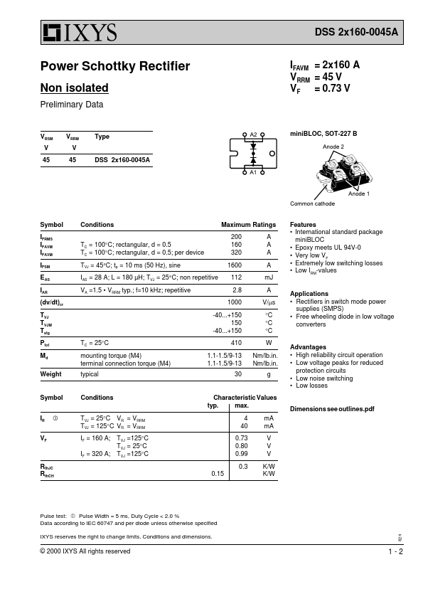 DSS2X160-0045A