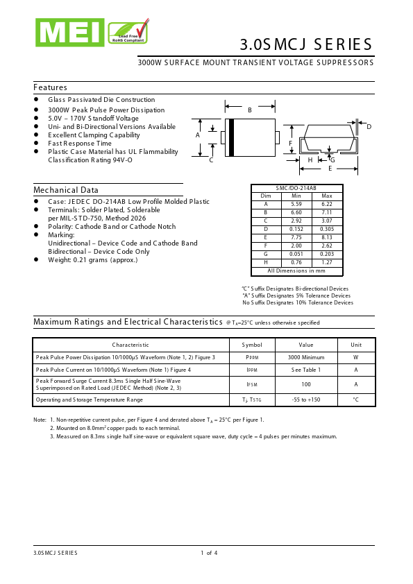 3.0SMCJ20A