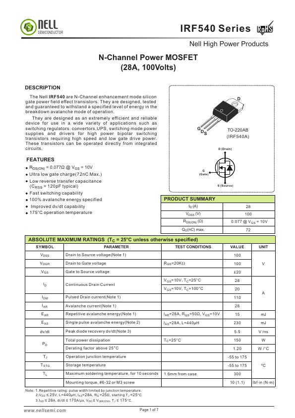 IRF540A