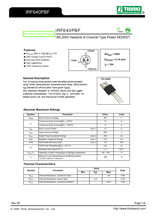 IRF640PBF