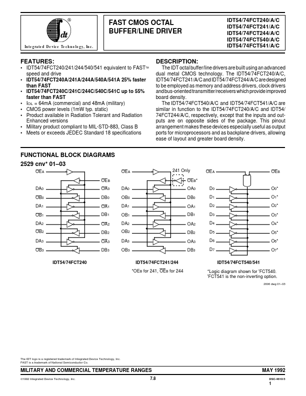 IDT54FCT241A