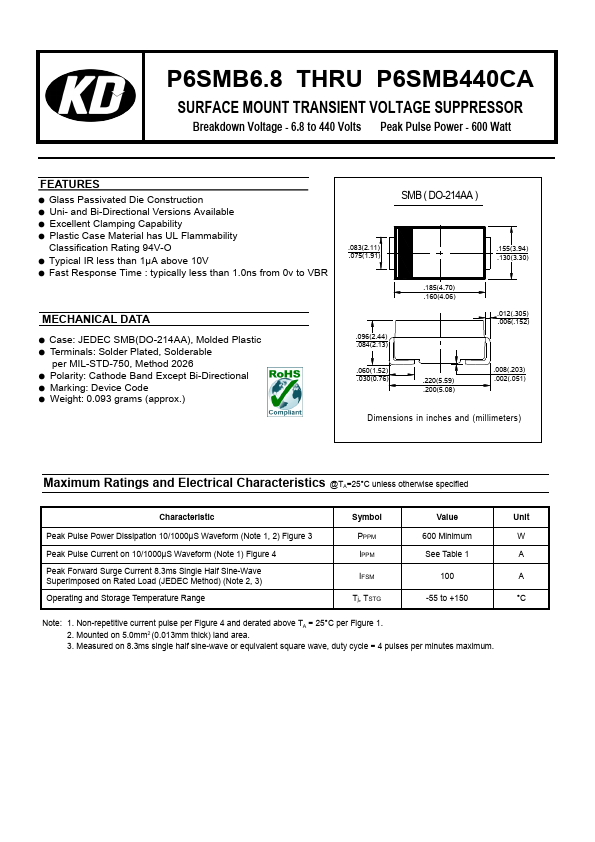 P6SMB160CA