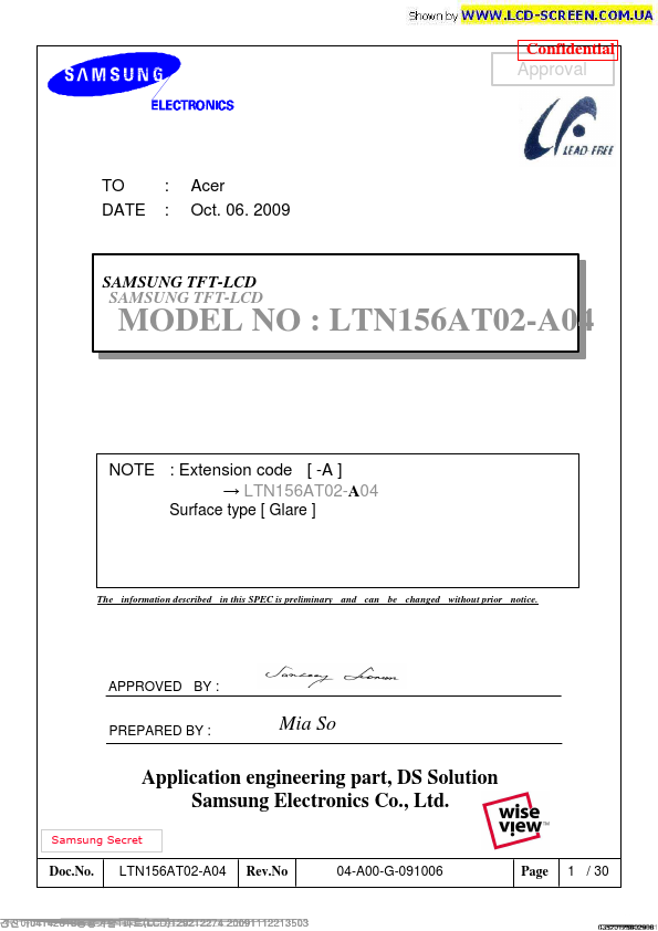 LTN156AT02-A04