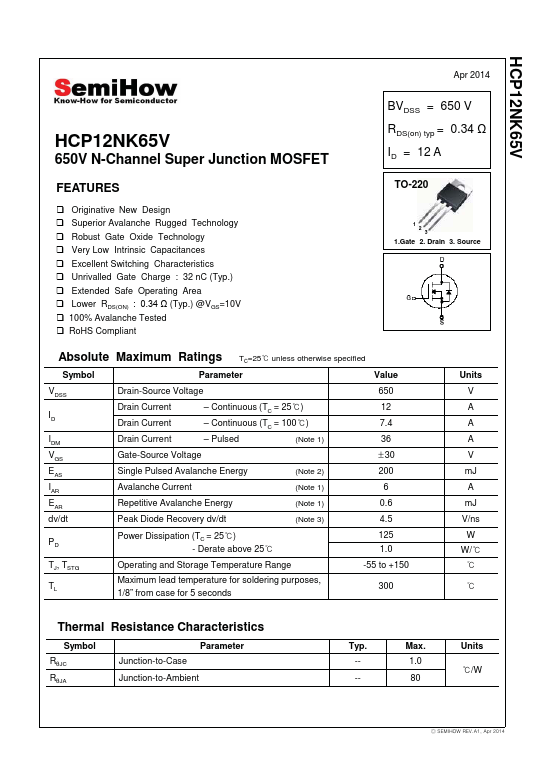 HCP12NK65V