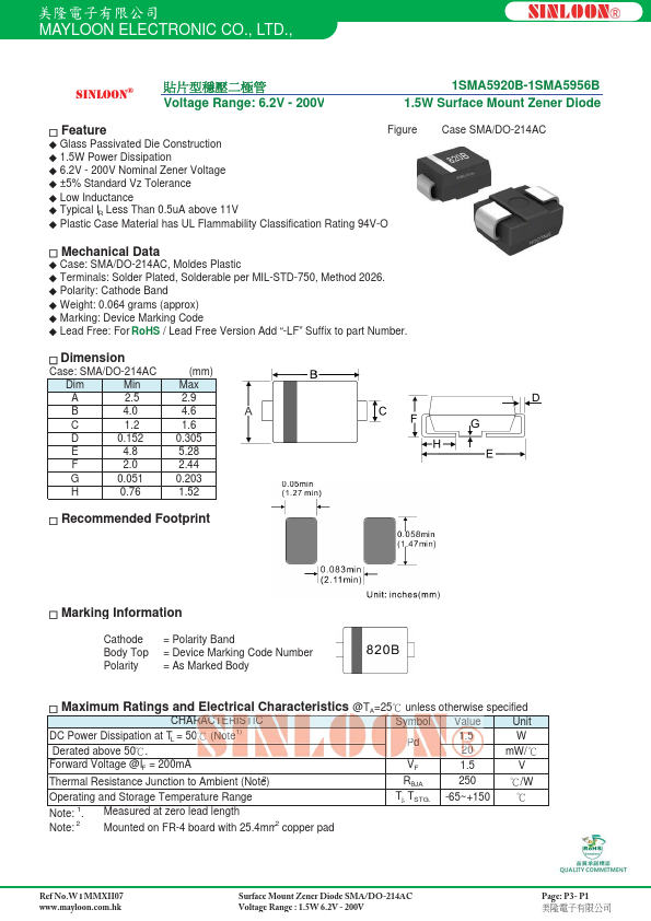 1SMA5932B