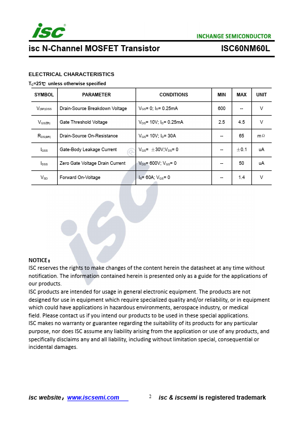 ISC60NM60L