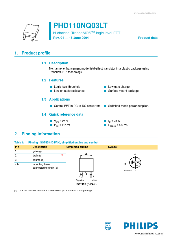 PHD110NQ03LT