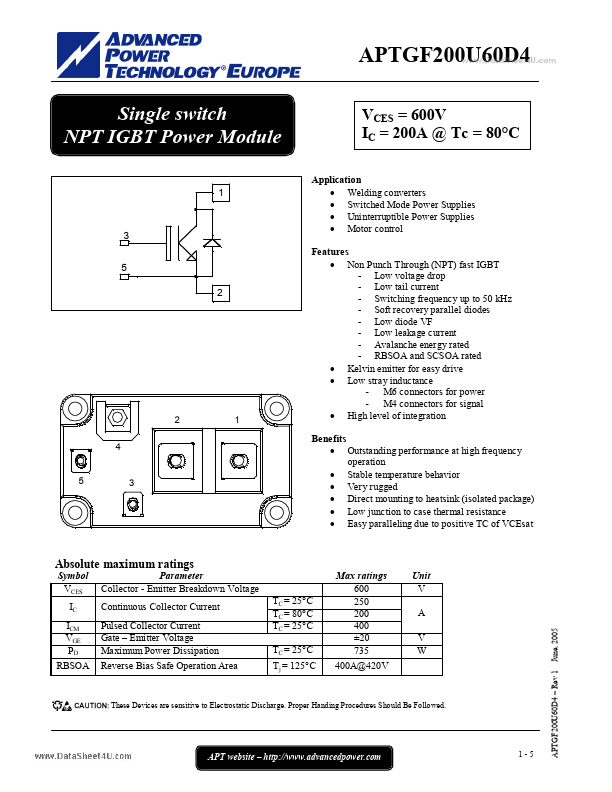 APTGF200U60D4