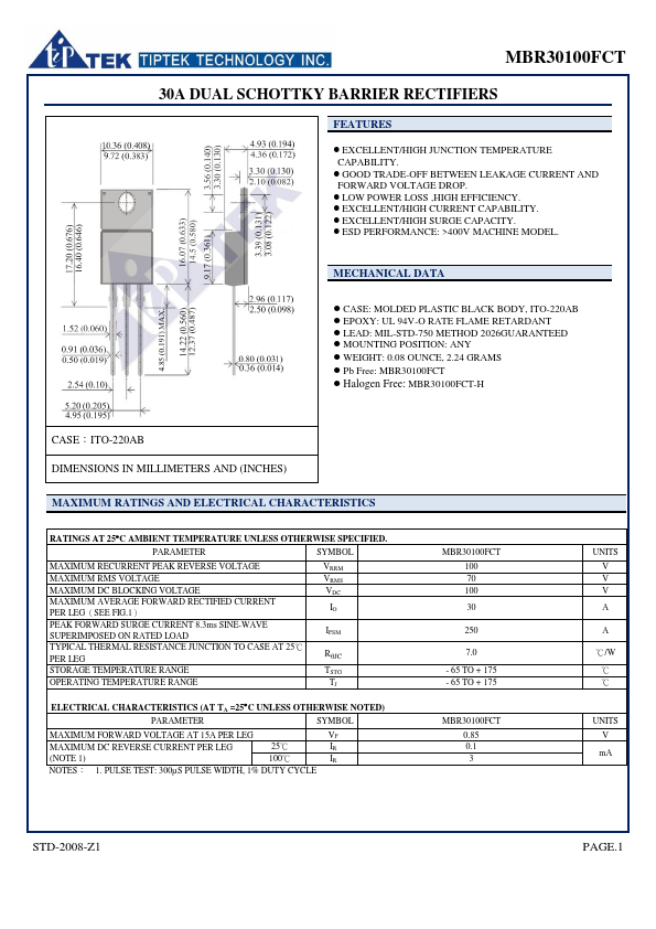 MBR30100FCT