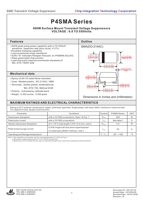 P4SMA9.1CA