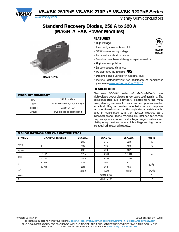 VS-VSKC250-08PBF