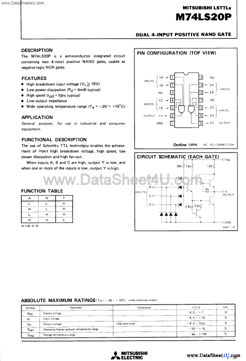 M74LS20P