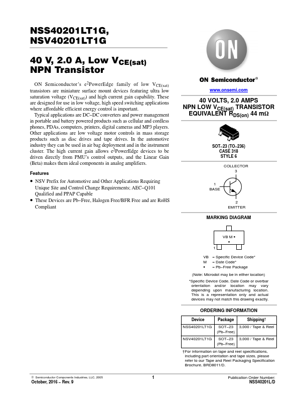 NSV40201LT1G