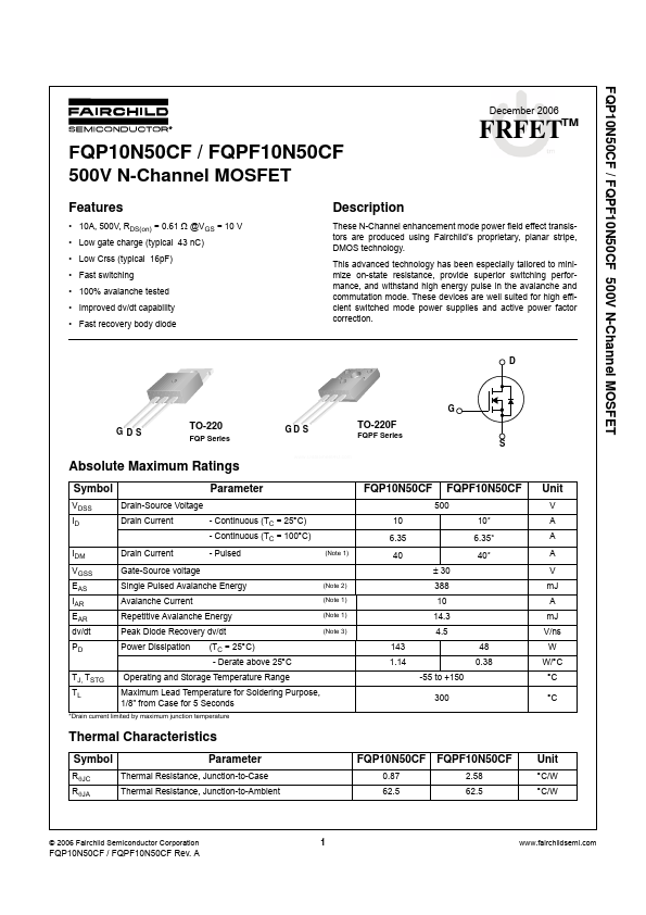 FQP10N50CF