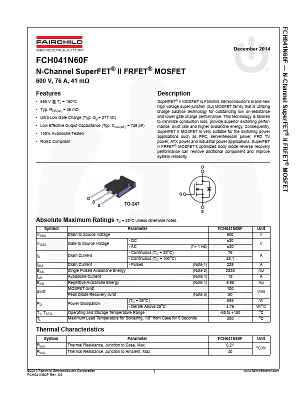 FCH041N60F