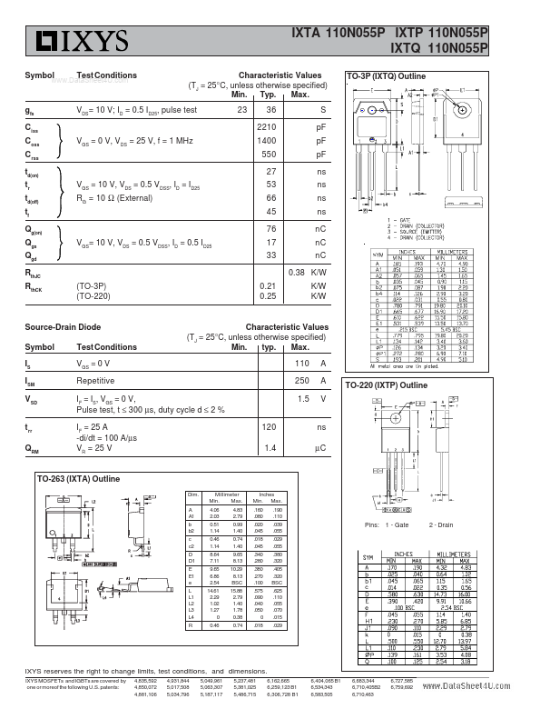 IXTQ110N055P