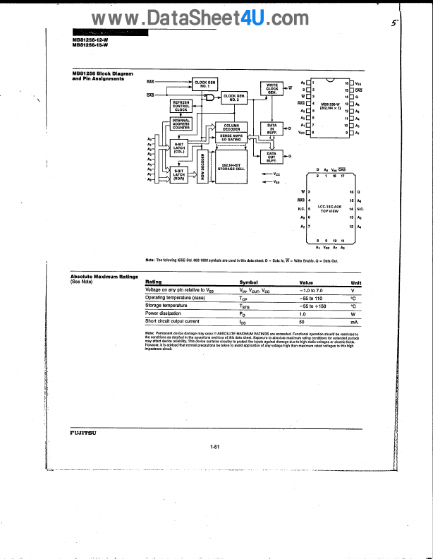 MB81256-12-W