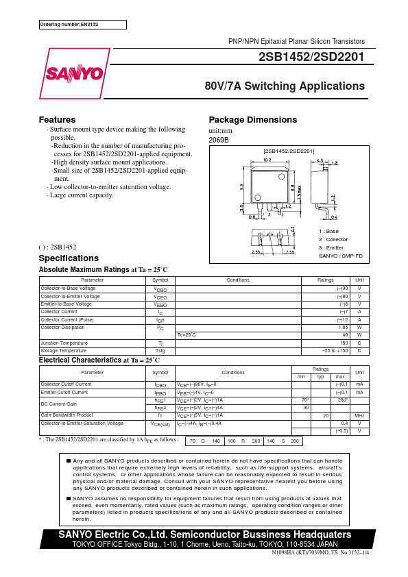 2SB1452