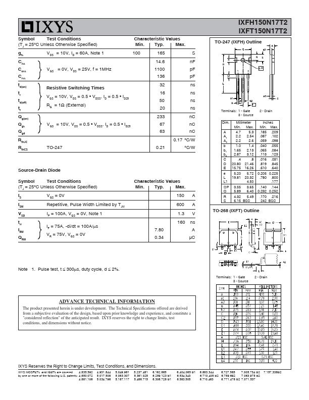 IXFT150N17T2