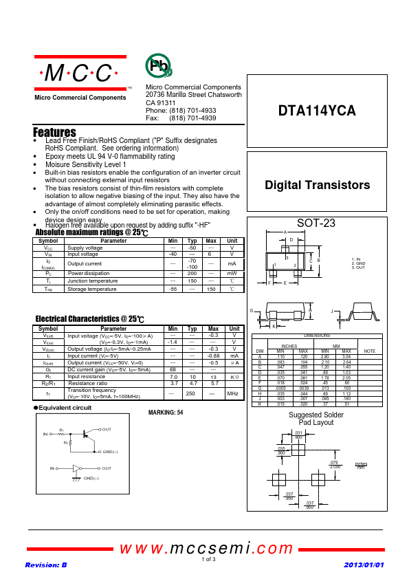 DTA114YCA