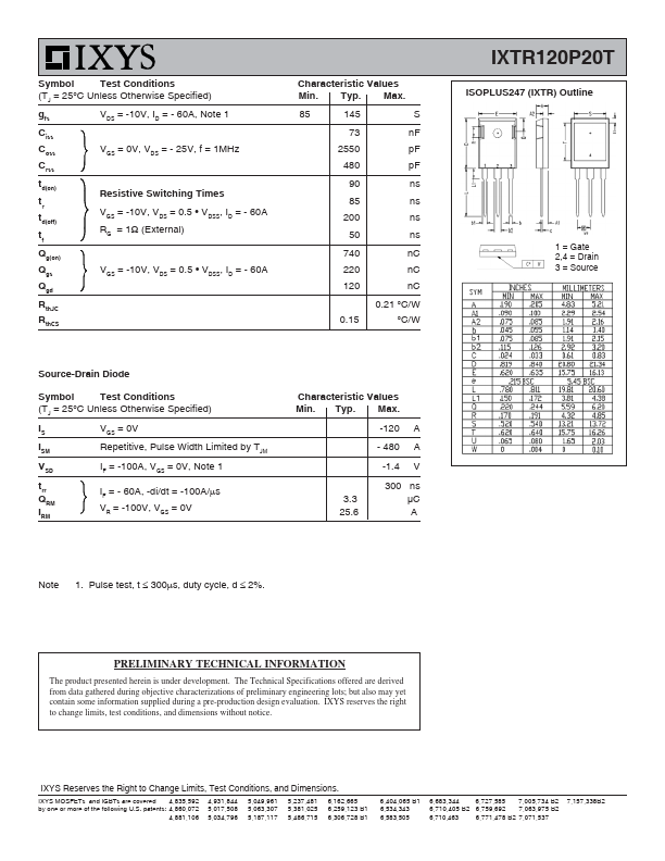 IXTR120P20T