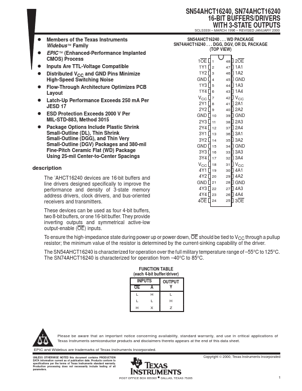 SN54AHCT16240