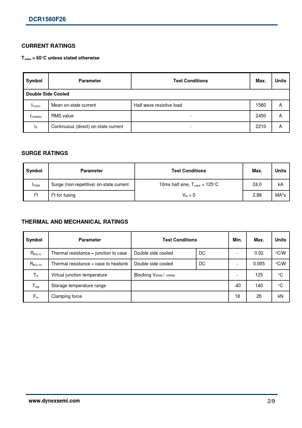 DCR1560F26