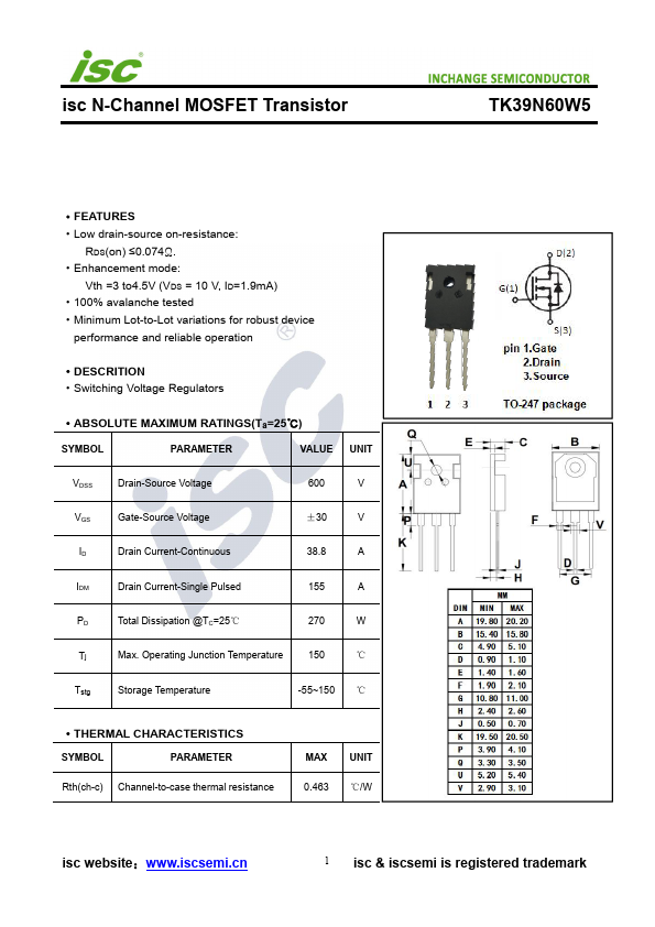 TK39N60W5