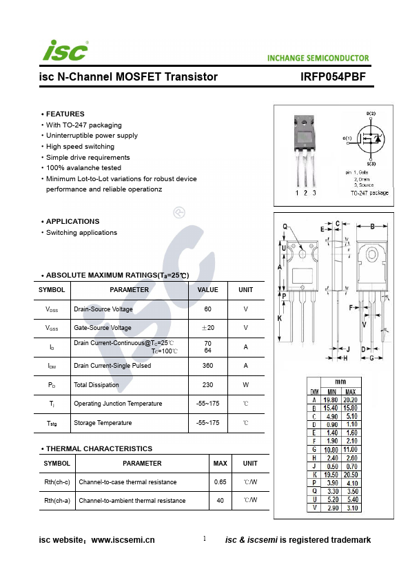 IRFP054PBF