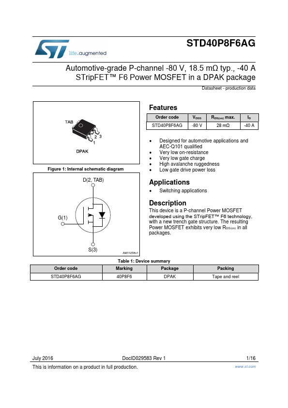 STD40P8F6AG