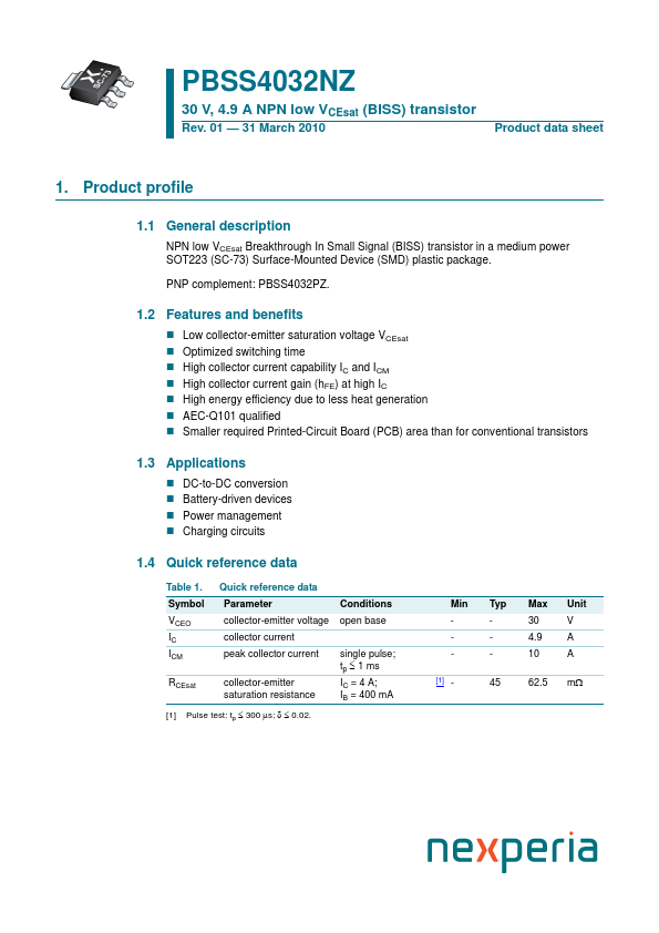 PBSS4032NZ