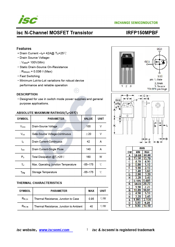 IRFP150MPbF