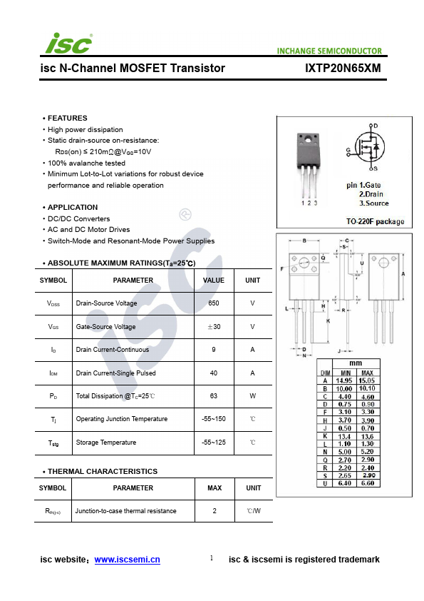 IXTP20N65XM