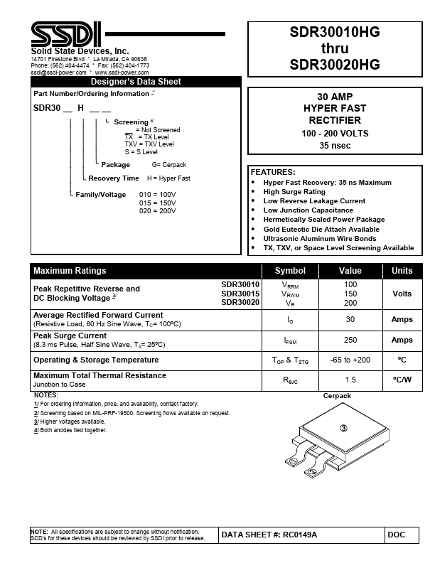 SDR30020HG