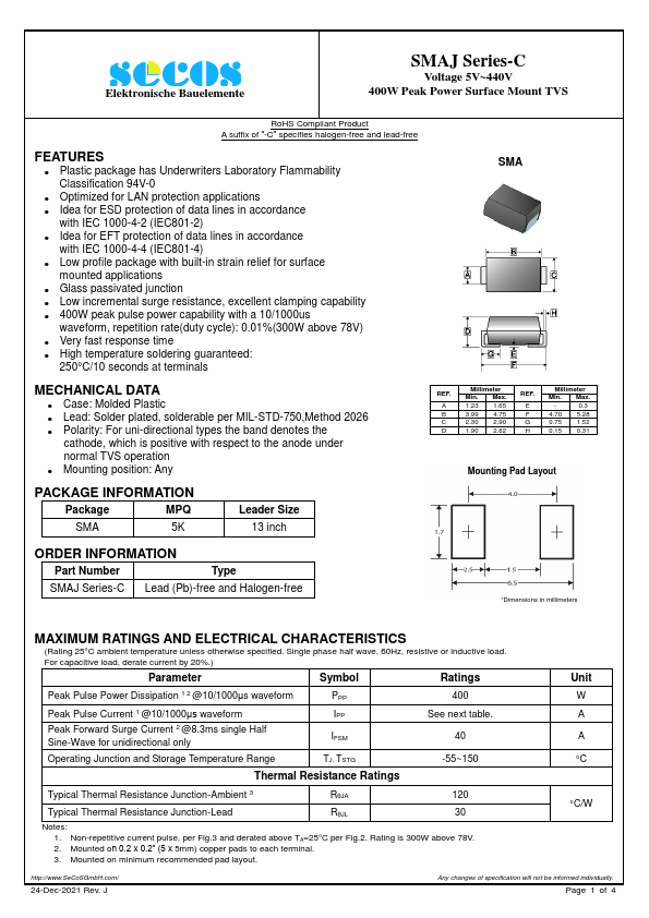 SMAJ70CA-C