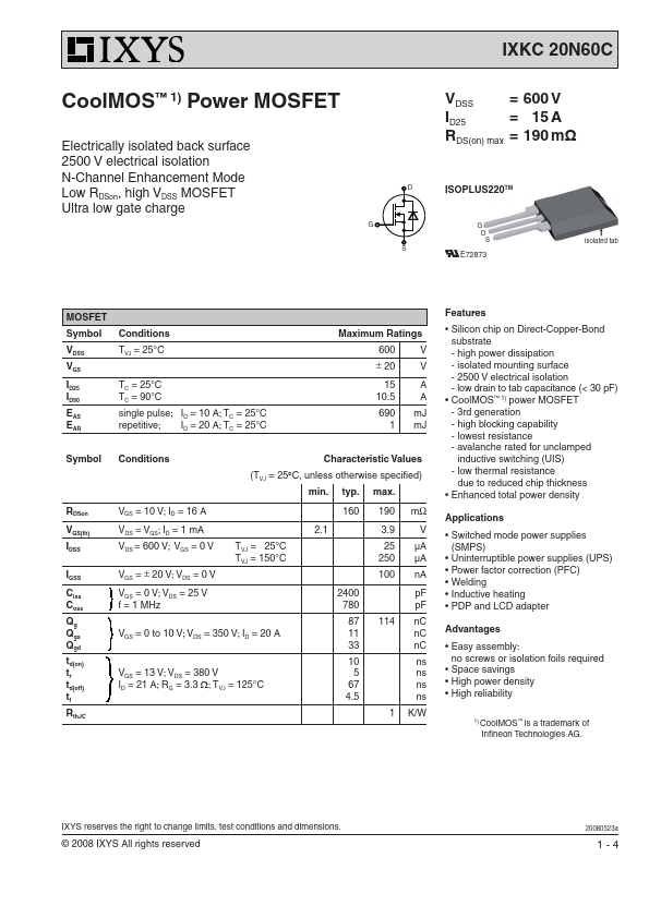 IXKC20N60C