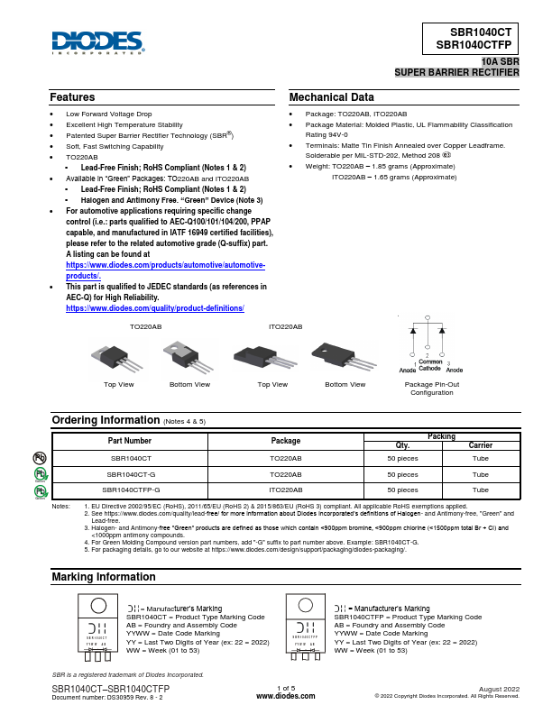 SBR1040CTFP