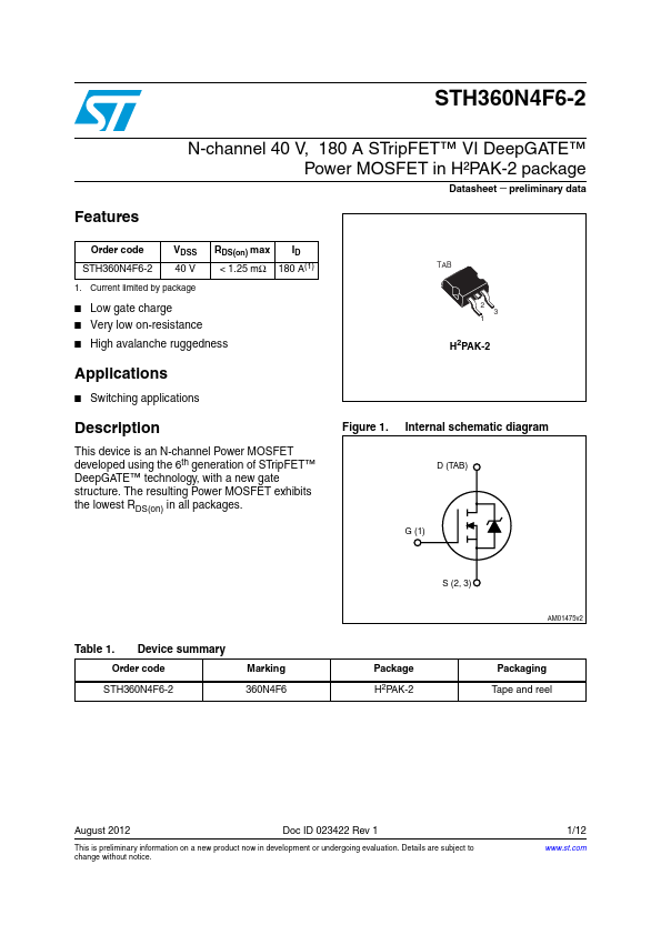 STH360N4F6-2